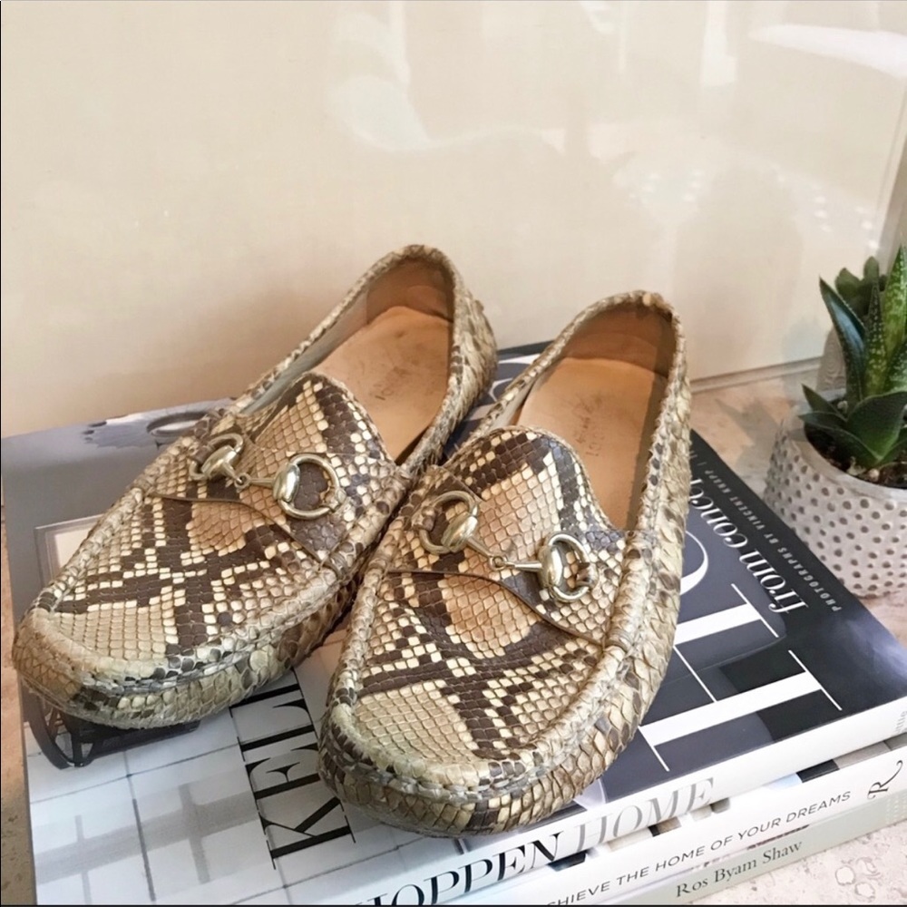 Gucci python Loafers